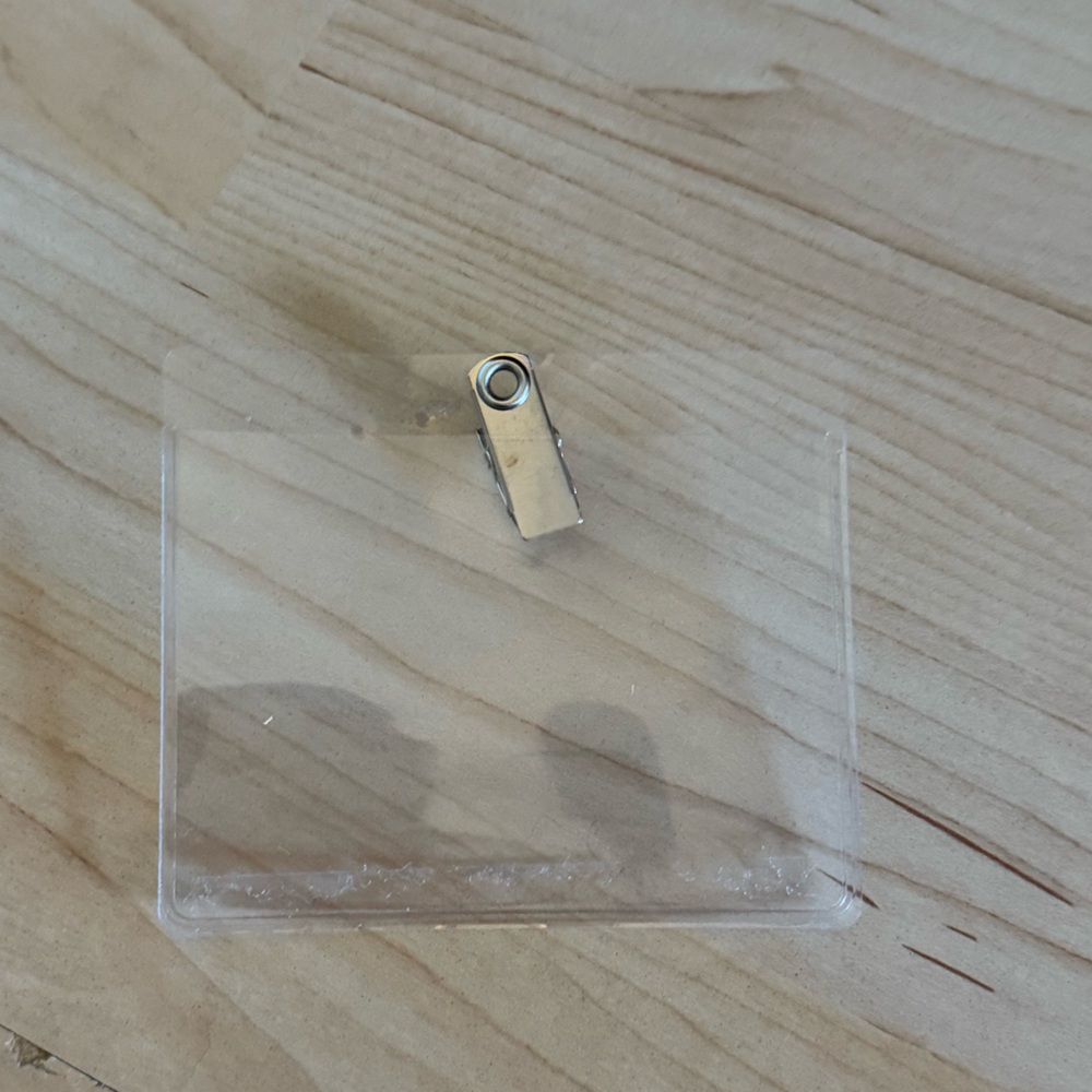 Clear Plastic Badge Holder with Clip